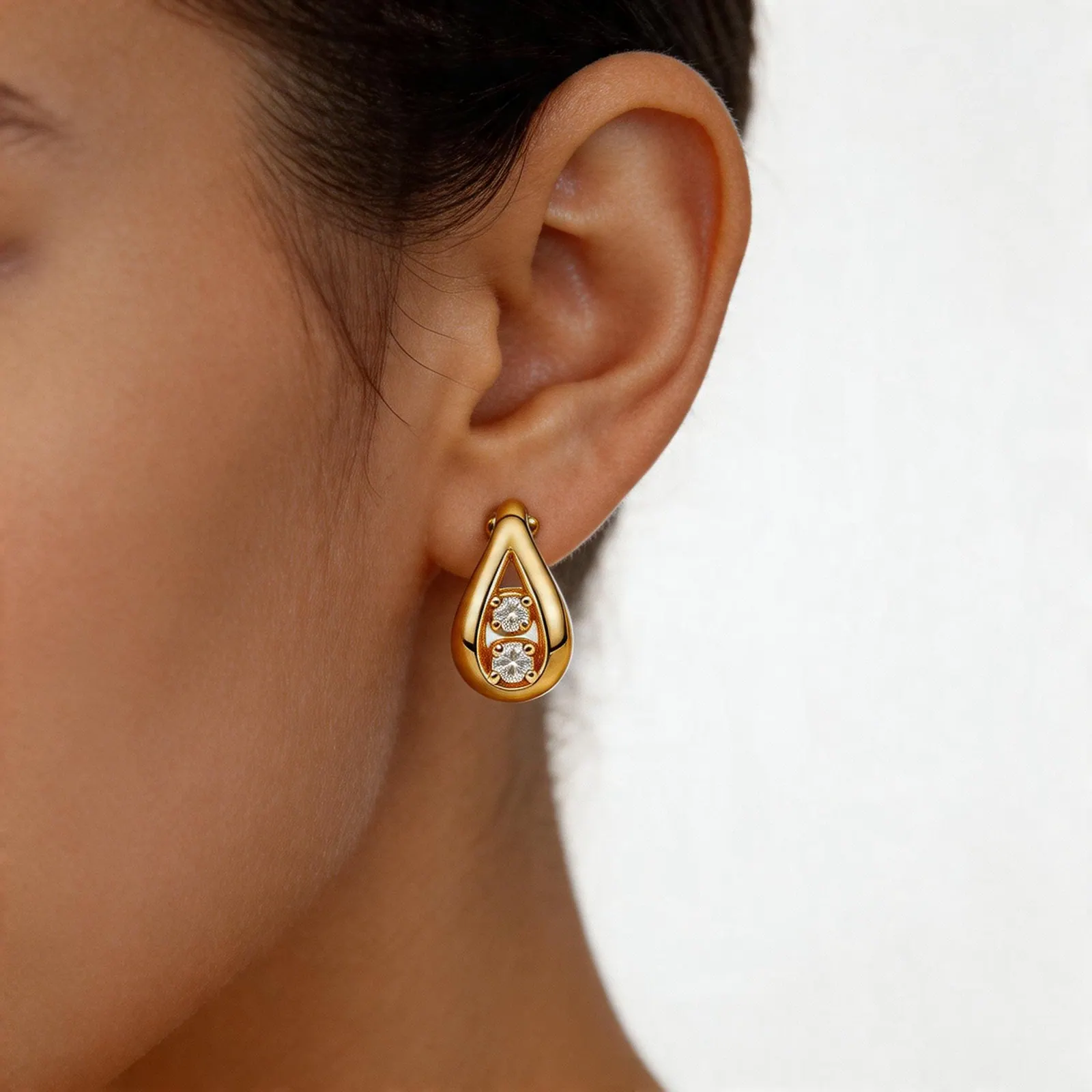 Diamond Accent Earrings after