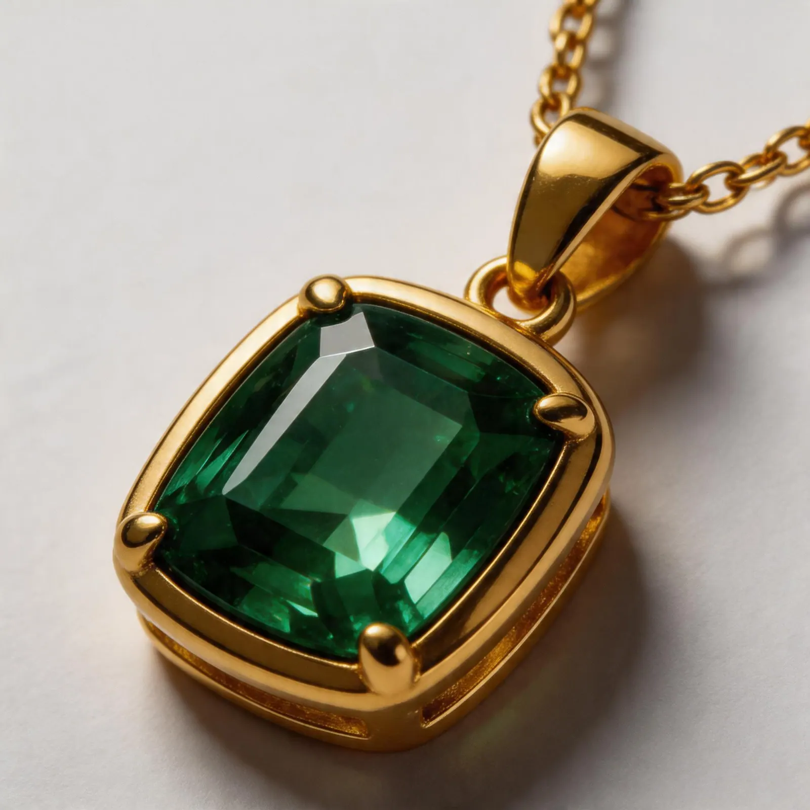 Emerald Pendant Detail after